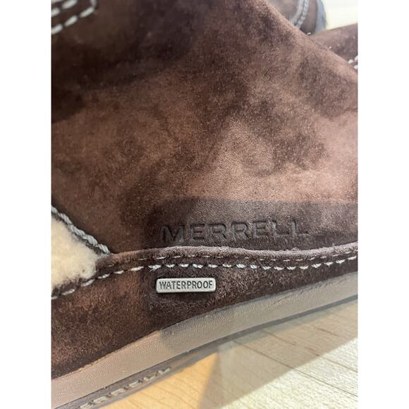 Merrell Yarra Womens Suede Waterproof 200 Gram Primaloft Boots Brown Size 7 - Picture 8 of 10